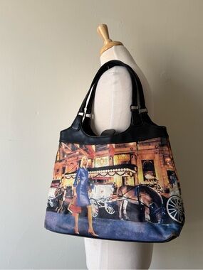 Y2K Paris Night Scene Shoulder Bag | Embellished | Carrie Bradshaw